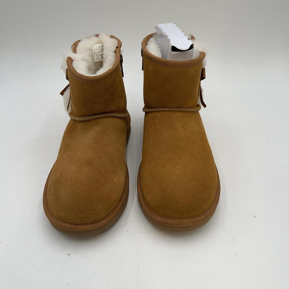 Koolaburra By UGG Boots Youth Brown Suede 1117810 Ankle Winter Lined Size 4
